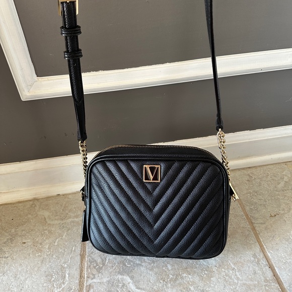 Victoria's Secret Bags The Victoria Top Zip Crossbody In Black